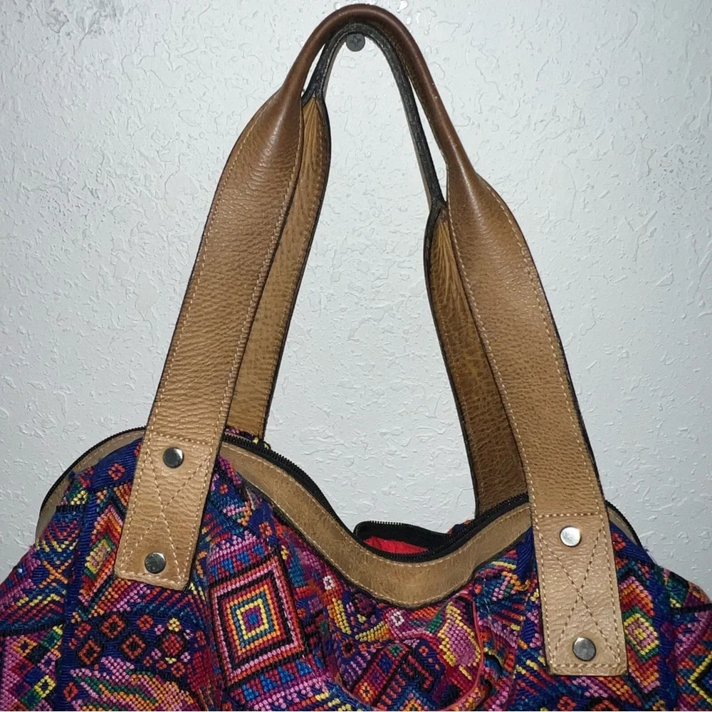 Mermaids and Dragons Hummingbirds Large Convertible Huipil Daybag Backpack - Picture 4 of 16